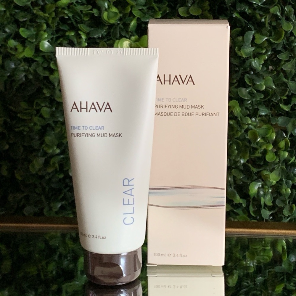 AHAVA Purifying Mud Mask | NEW | Time To Clear | 100mL 3.4oz | NIB Safety Sealed